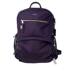 Tumi Voyageur Carson Backpack 16" Blackberry Purple Silver Accents Unisex nwot
